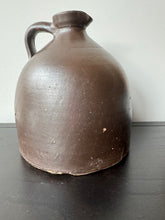 Load image into Gallery viewer, Antique stoneware jug with salt glaze and original cork
