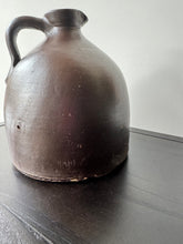 Load image into Gallery viewer, Antique stoneware jug with salt glaze and original cork
